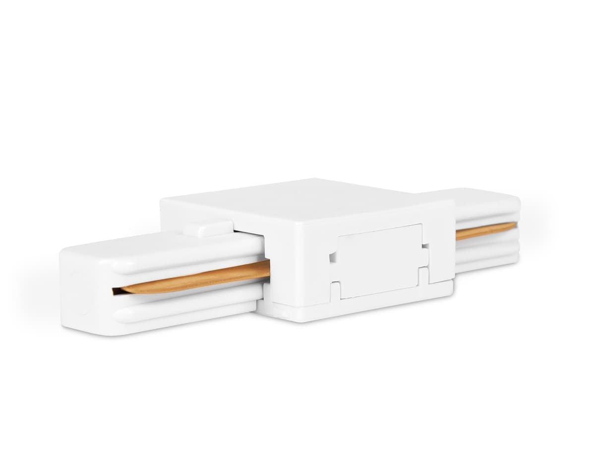 GL7065 WH белый коннектор прямой однофазный для соединения трековых шинопроводов