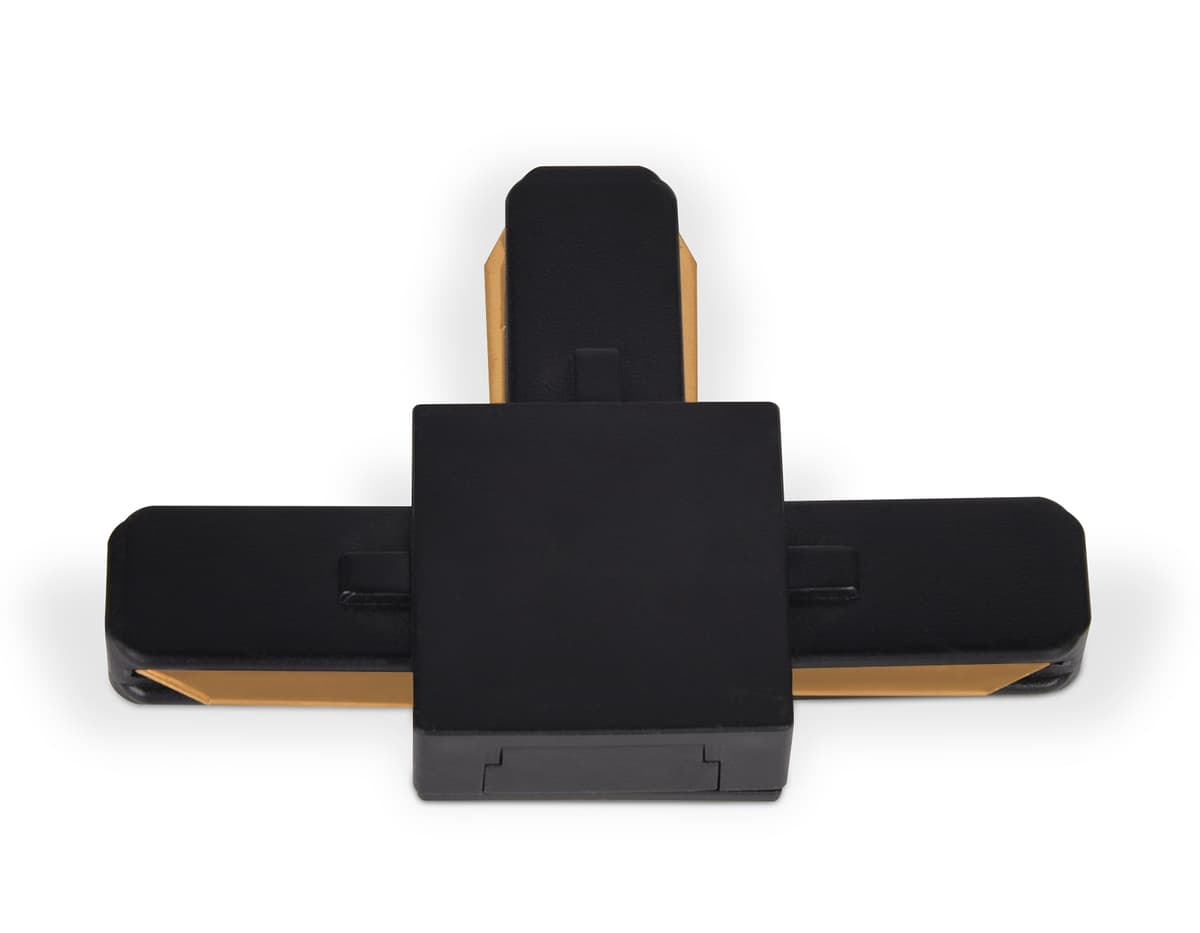 GL7078 BK черный коннектор Т-образный однофазный для соединения трековых шинопроводов