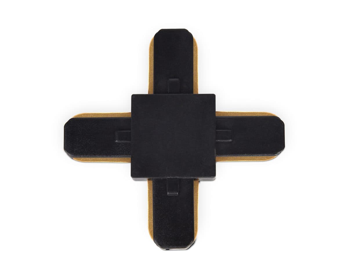 GL7083 BK черный коннектор Х-образный однофазный для соединения трековых шинопроводов