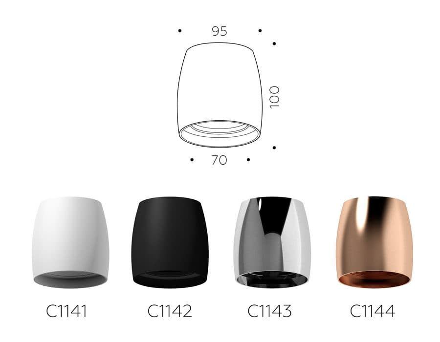 C1142 SBK черный песок D100*80*H100mm MR16 GU5.3