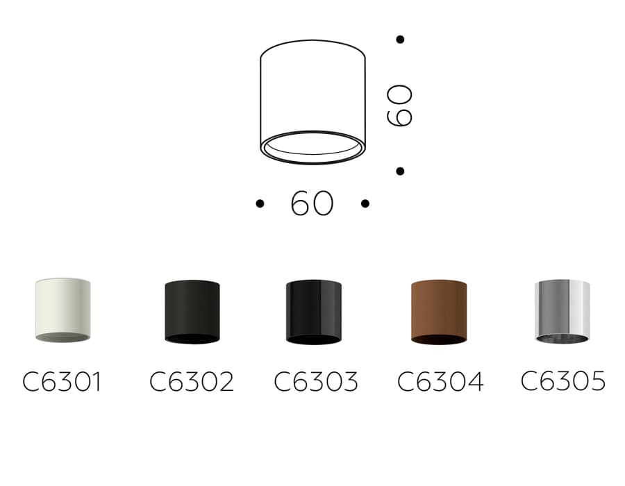 C6305 PSL серебро полированное D60*H60mm MR16 GU5.3