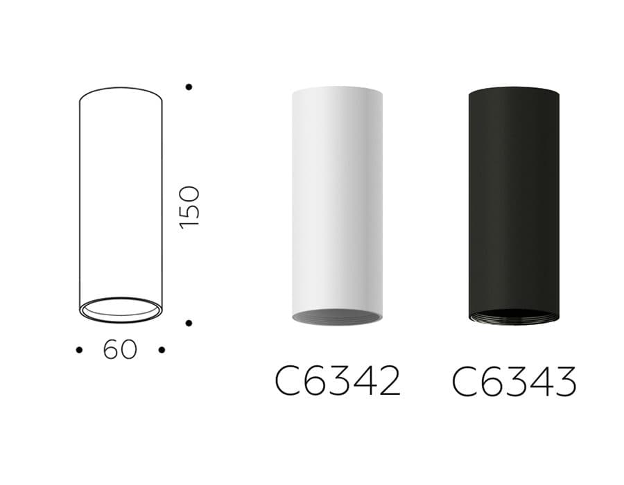 C6343 SBK черный песок D60*H150mm MR16 GU5.3