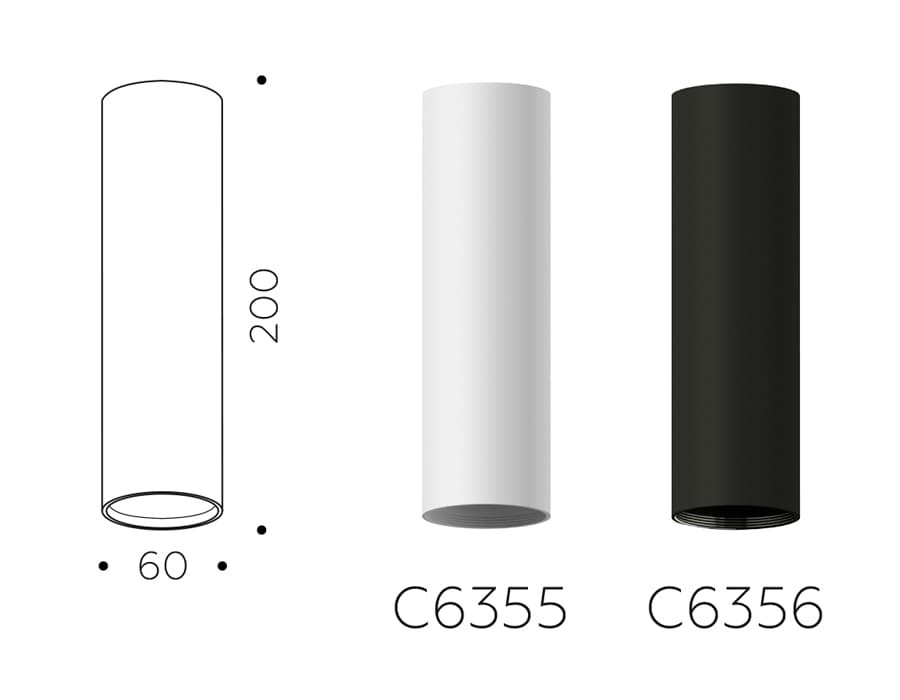 C6356 SBK черный песок D60*H200mm MR16 GU5.3