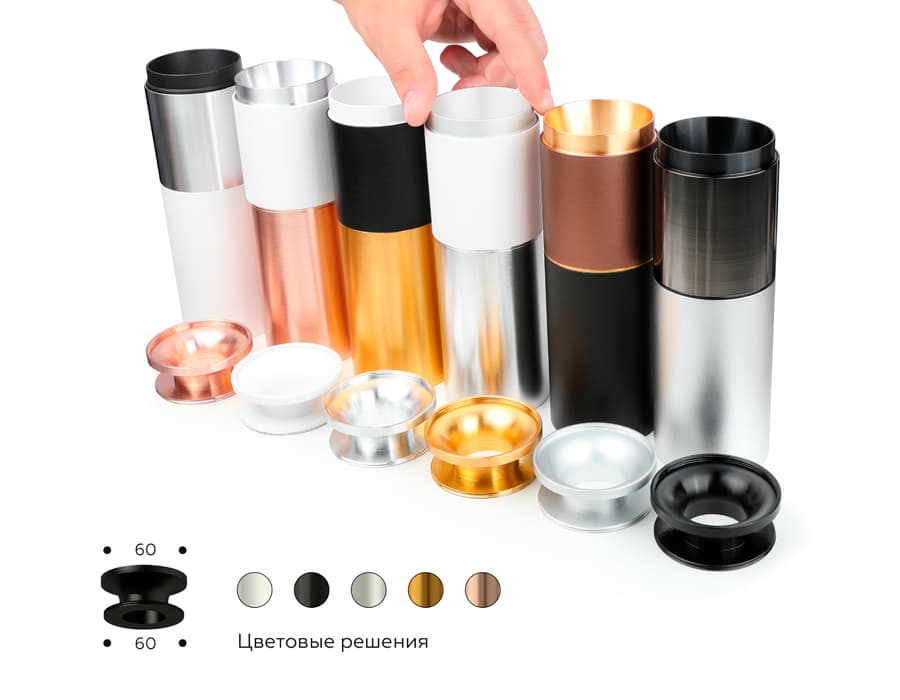 N6904 MCH хром матовый D60*H25mm Out20mm