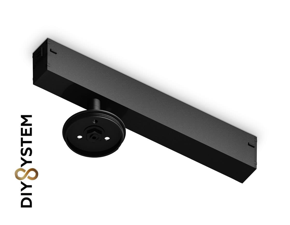 A2545 BK черный  крепеж трековый для корпуса DIY D60mm  232*60*80