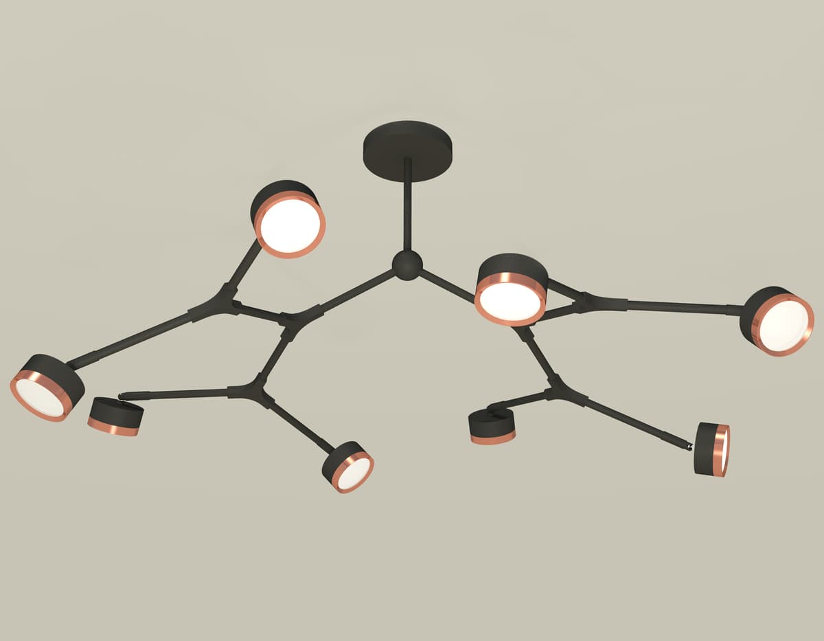 XB9060153/8 SBK/PPG черный песок/золото розовое полированное GX53 (C9060, N8126)
