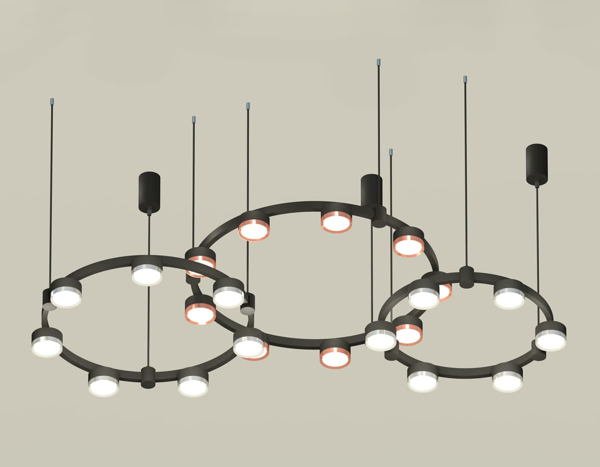 XR92092100/22 SBK/PSL/PPG черный песок/серебро полированное/золото розовое полированное GX53