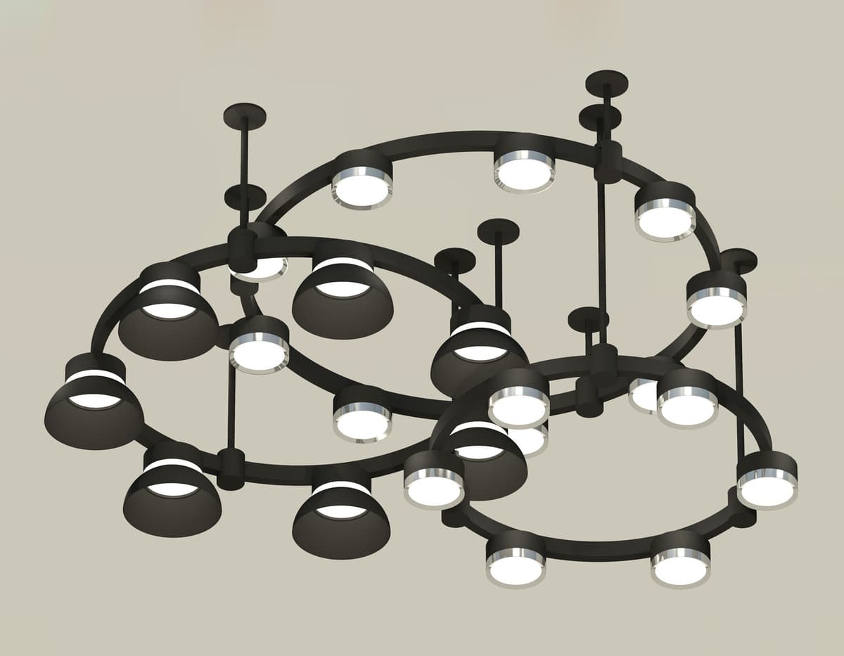 XR92222010/22 SBK/PSL/FR черный песок/серебро полированное/белый матовый GX53