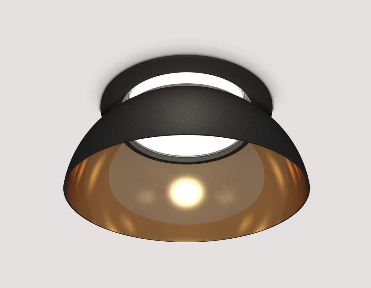 XC8051101 SBK/PYG/CL черный песок/золото желтое полированное/прозрачный GX53 (C8051, N8145)