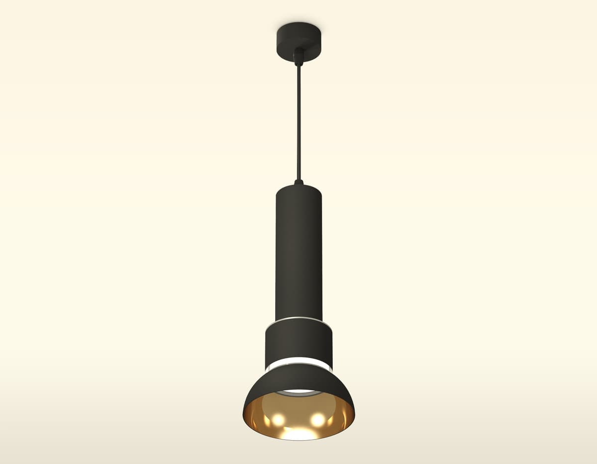 XP8111007 SBK/PYG/CL черный песок/золото желтое полированное/прозрачный GX53