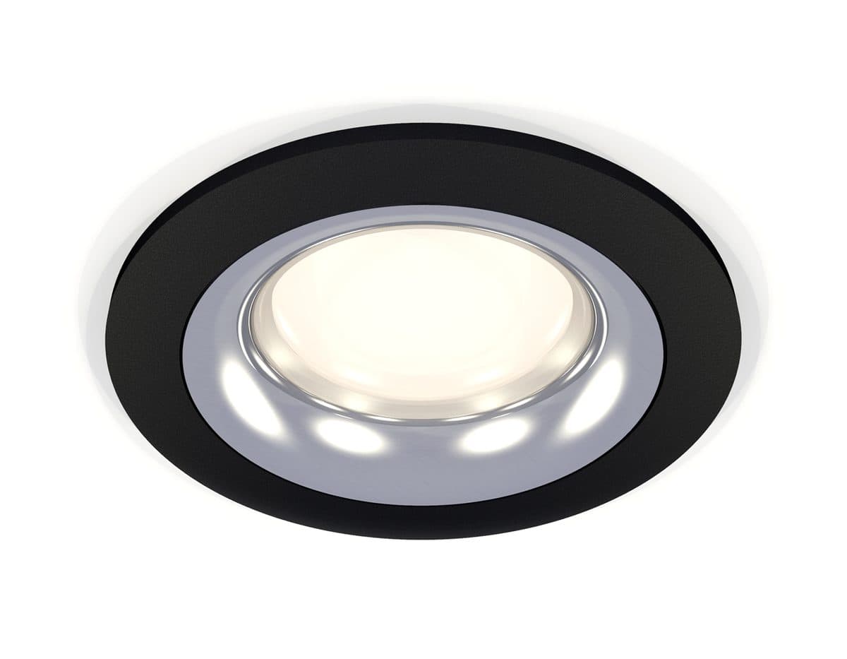 XC7622003 SBK/PSL черный песок/серебро полированное MR16 GU5.3 (C7622, N7012)