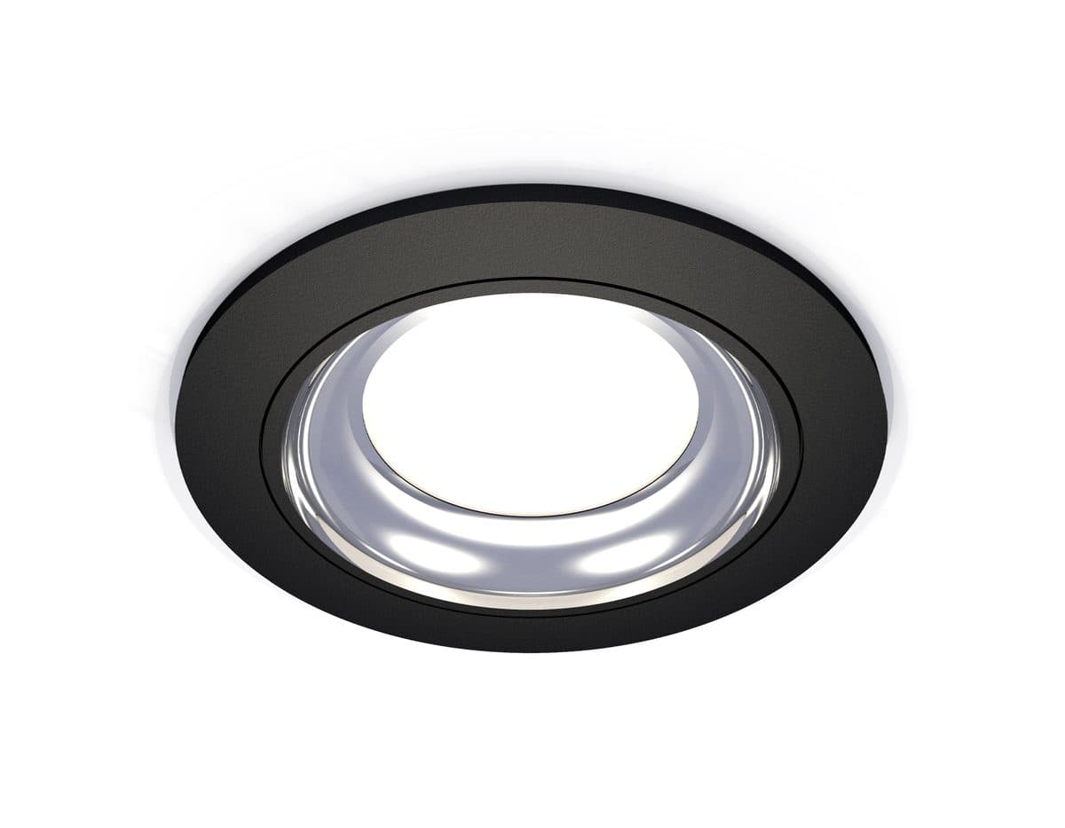 XC7622061 SBK/PSL черный песок/серебро полированное MR16 GU5.3 (C7622, N7023)