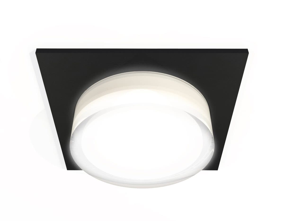 XC7632043 SBK/FR/CL черный песок/белый матовый/прозрачный MR16 GU5.3 (C7632, N7160)