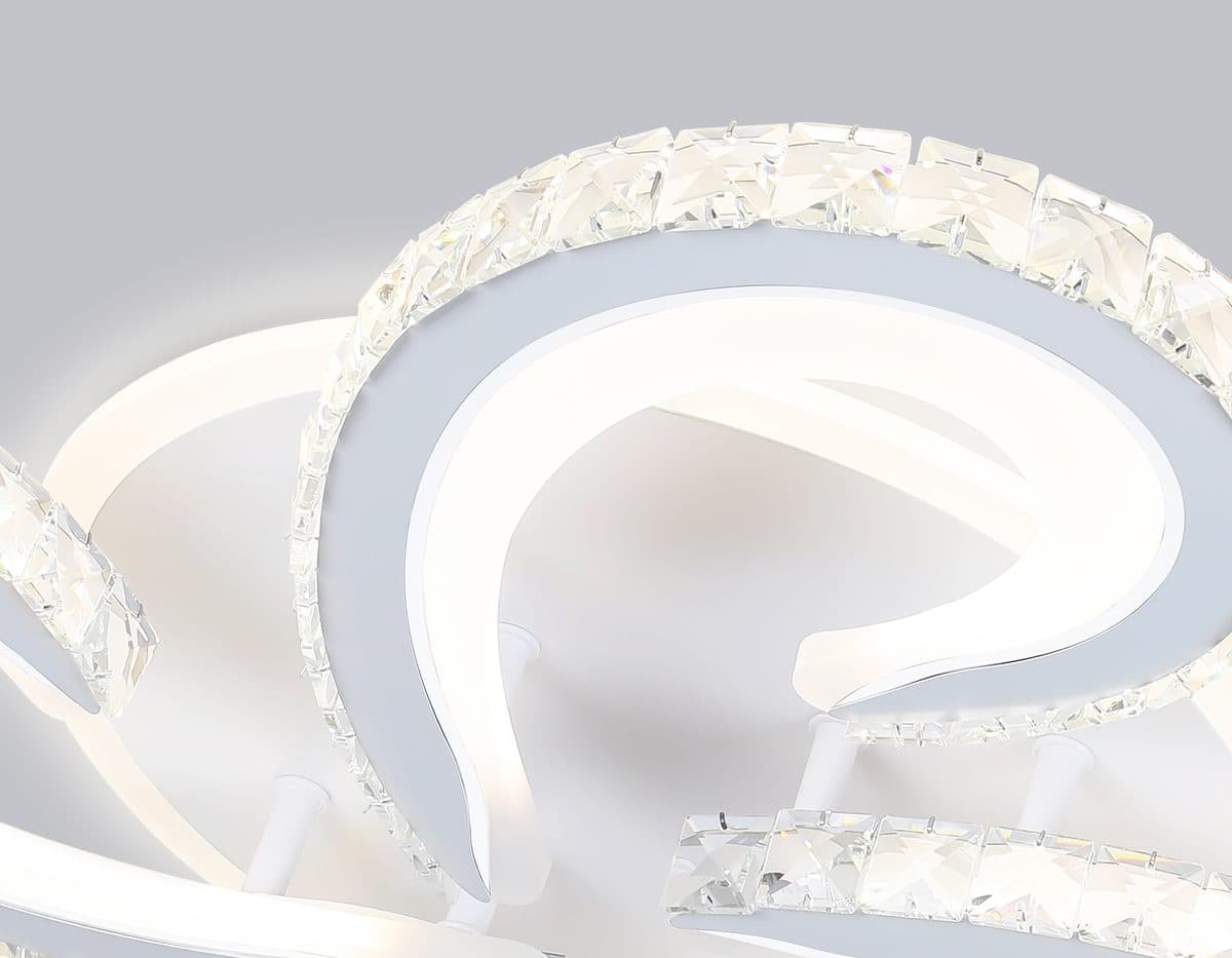 FA1702/4 WH/CH белый/хром 121W 3000K-6400K 560*560*90 (ПДУ РАДИО 2.4G)