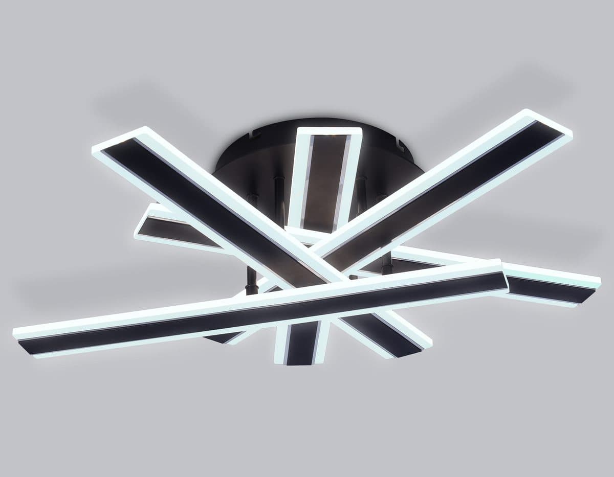 FA8906 BK/CH черный/хром 132W 3000K-6400K 620*590*150 (ПДУ РАДИО 2.4G)