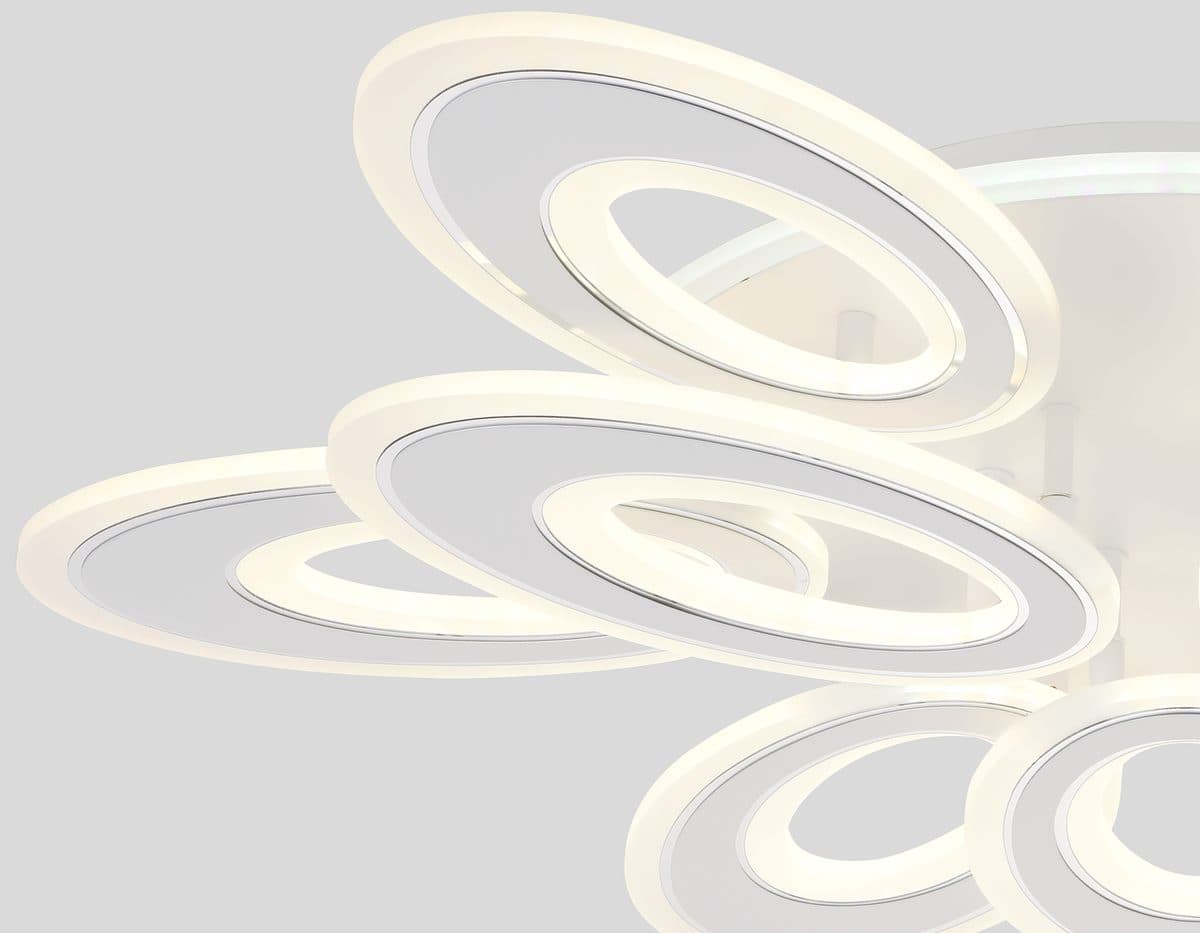 FA8933/6+3 WH/CH белый/хром 255W 3000K-6400K 740*660*120 (ПДУ РАДИО 2.4G)