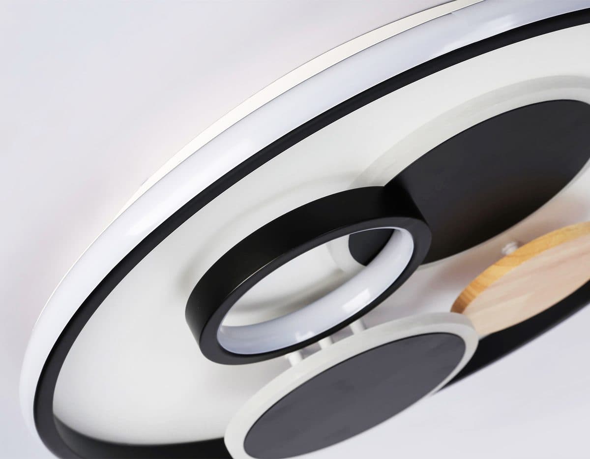 FL4802 WH/BK белый/черный 3000K-6400K 70W D500*95 (ПДУ ИК)