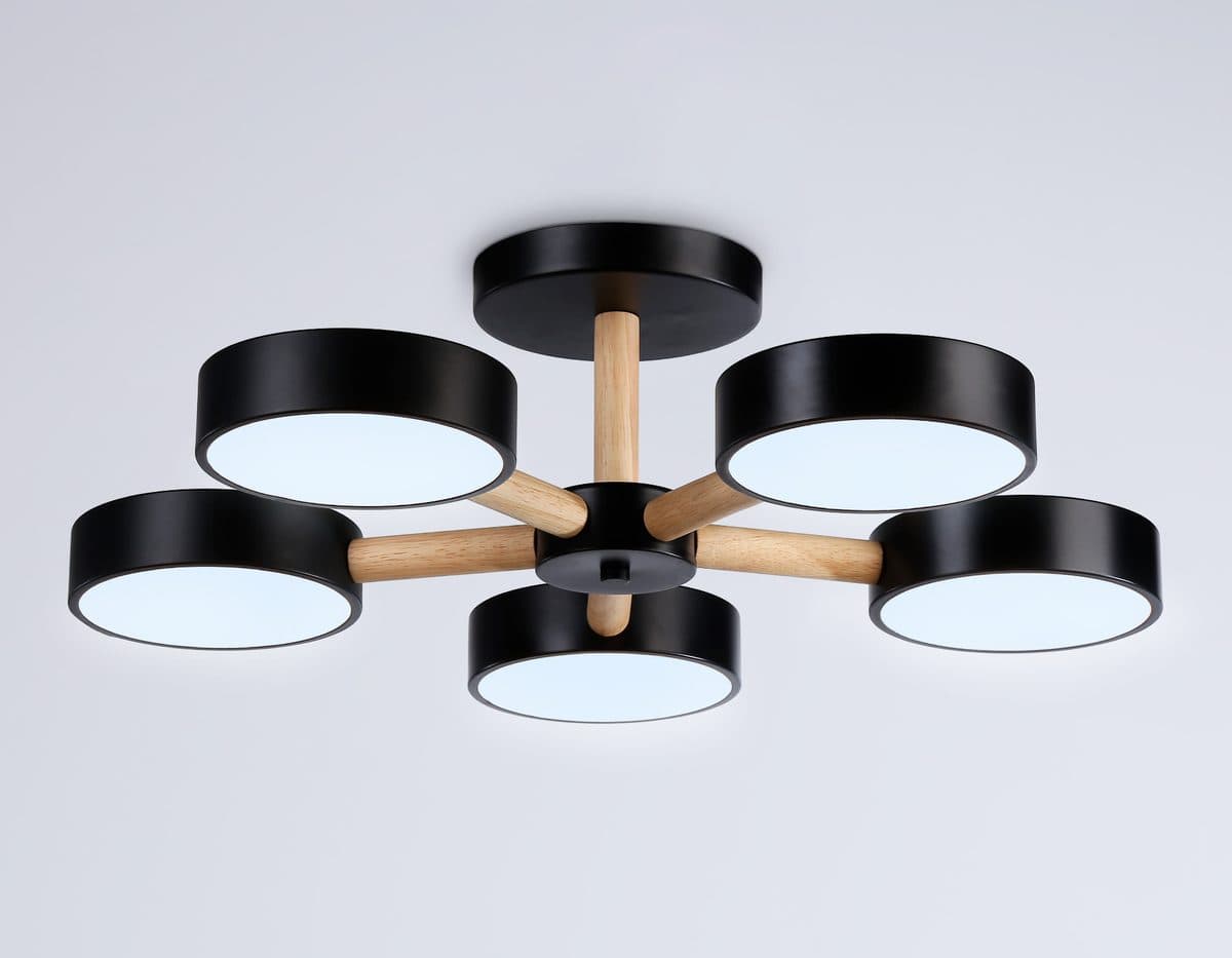 FL4828/5 BK черный 3000K-6400K 65W D580*160 (ПДУ ИК)