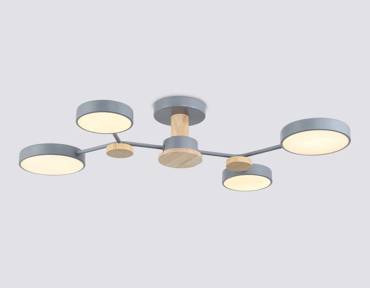 FL4859/4 GR/WD серый/дерево 60W 3000-6000K 700*400*120 (без ПДУ)