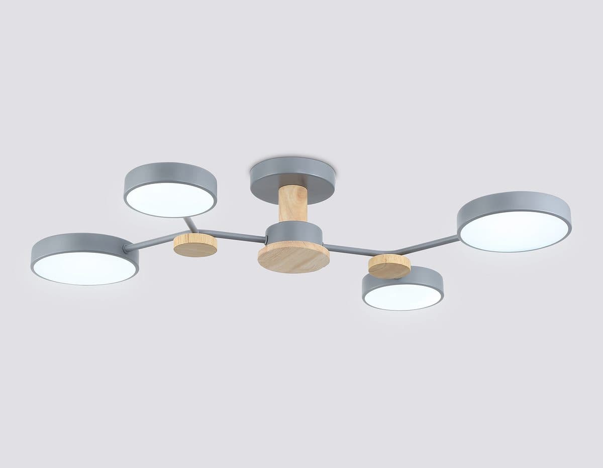 FL4859/4 GR/WD серый/дерево 60W 3000-6000K 700*400*120 (без ПДУ)