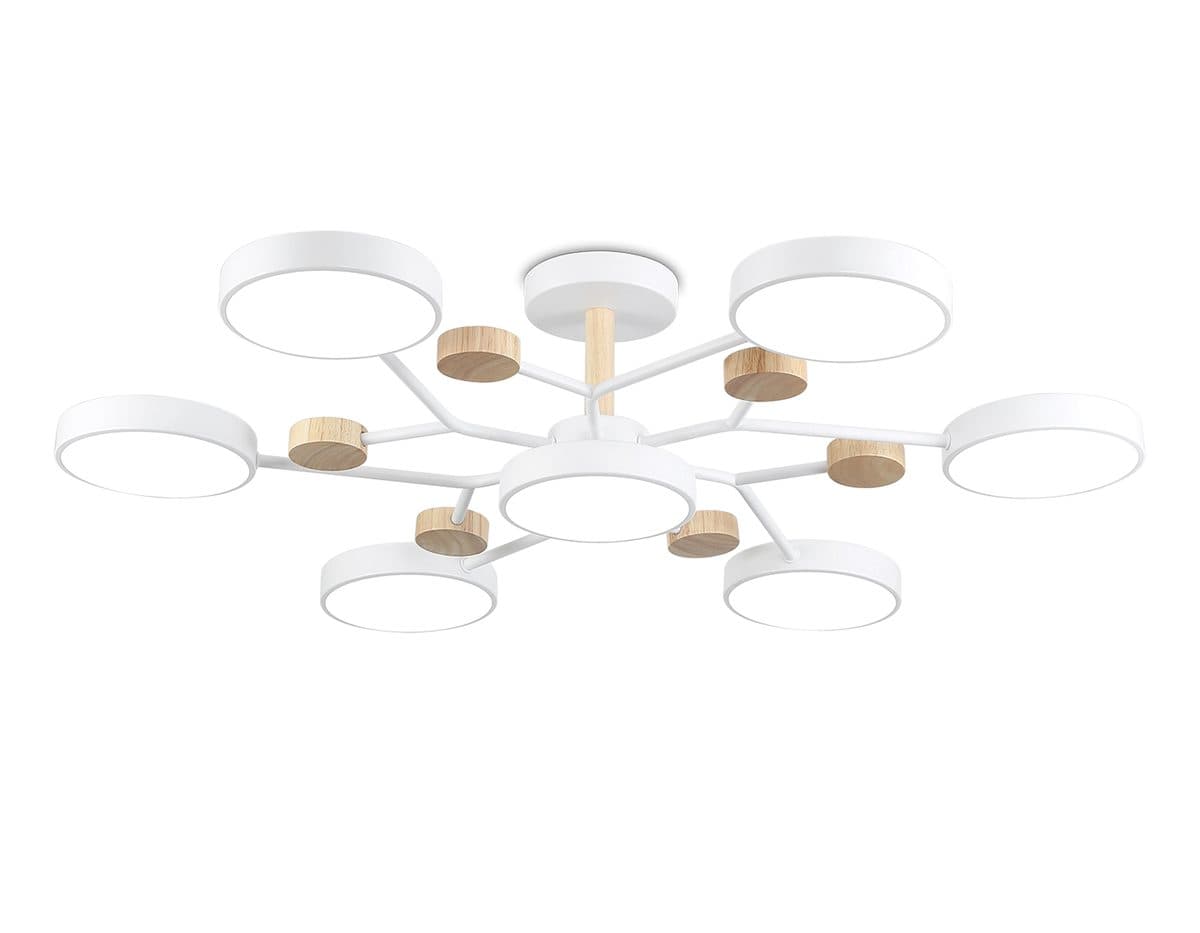 FL4864/7 WH/WD белый/дерево 126W 3000-6000K D830*190 (без ПДУ)