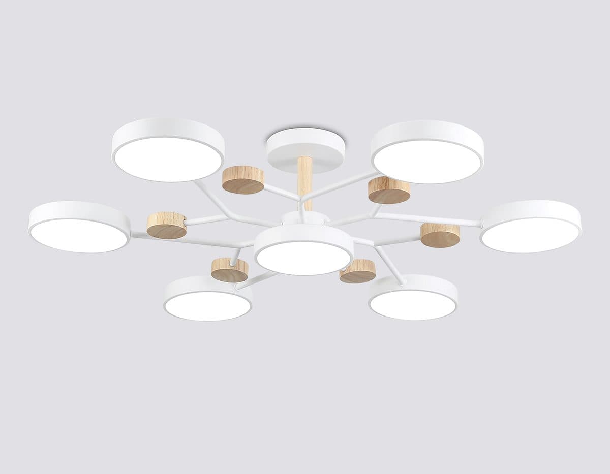 FL4864/7 WH/WD белый/дерево 126W 3000-6000K D830*190 (без ПДУ)