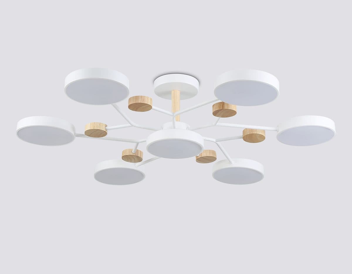 FL4864/7 WH/WD белый/дерево 126W 3000-6000K D830*190 (без ПДУ)