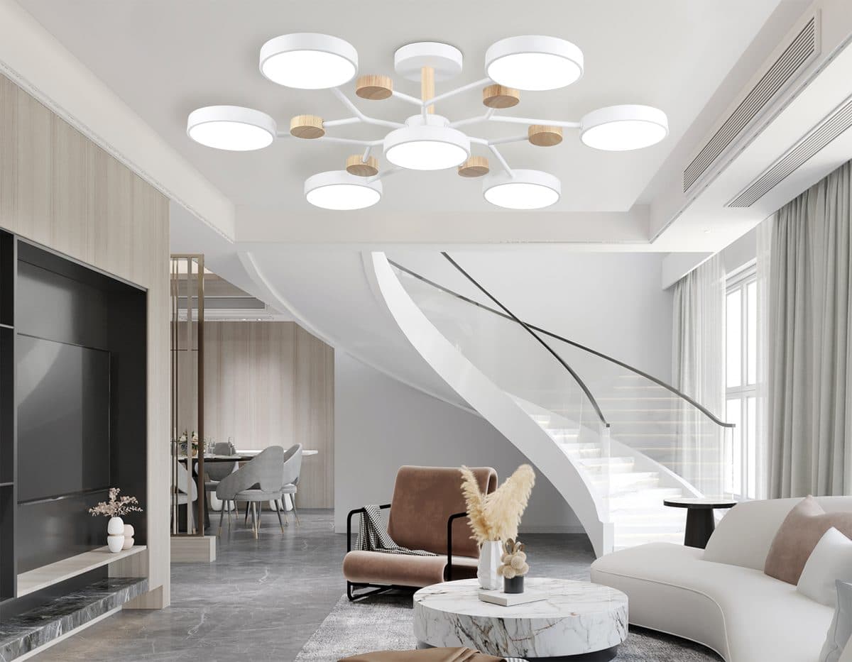 FL4864/7 WH/WD белый/дерево 126W 3000-6000K D830*190 (без ПДУ)