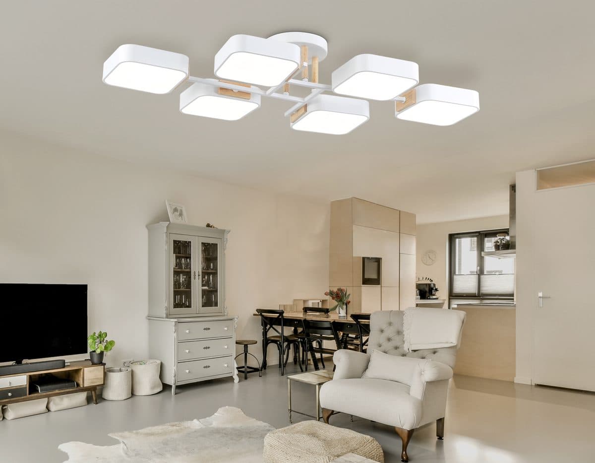 FL4886/6 WH/WD белый/дерево 108W 3000-6000K 850*430*140 (без ПДУ)