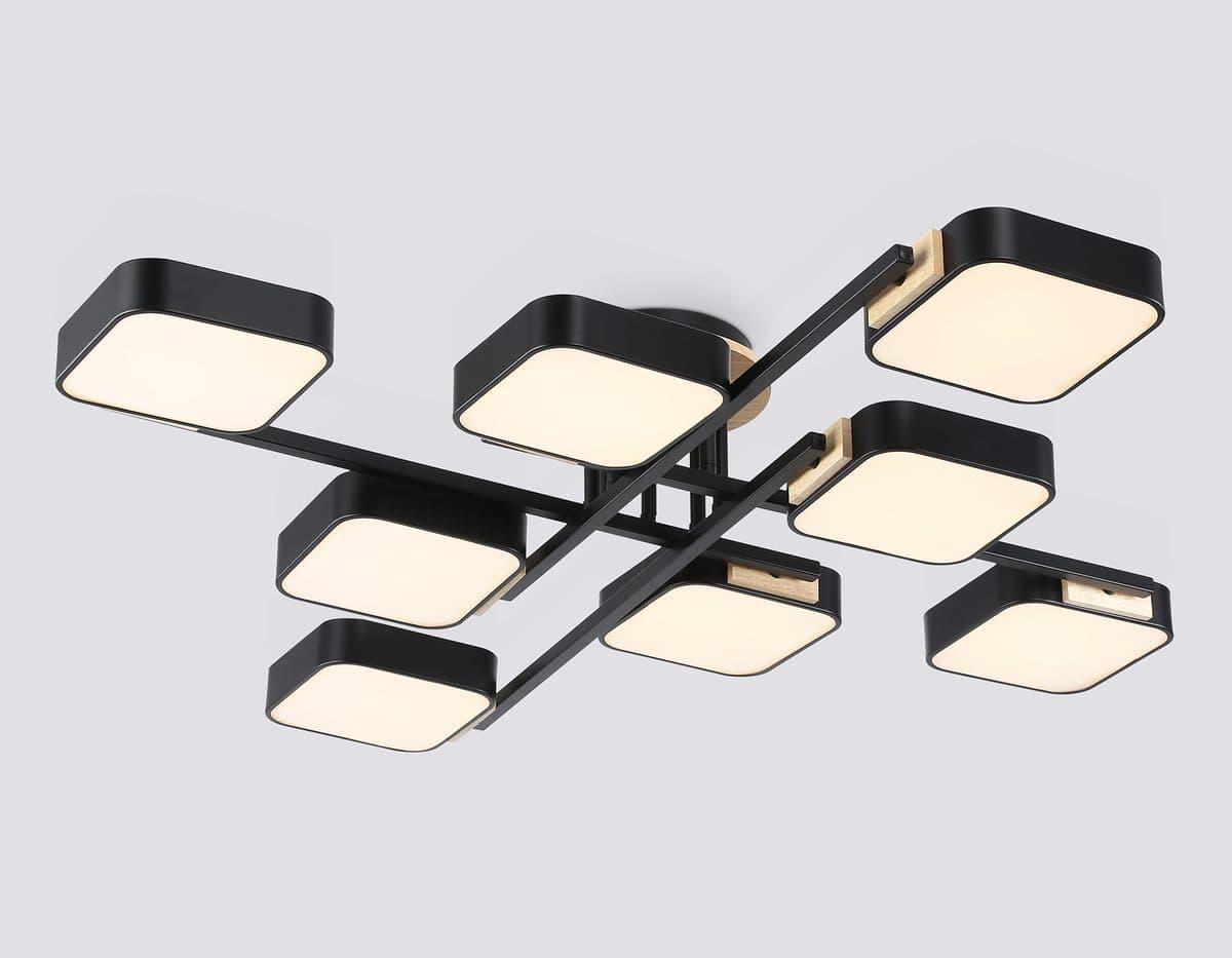 FL4890/8 BK/WD черный/дерево 144W 3000-6000K 960*960*160 (без ПДУ)