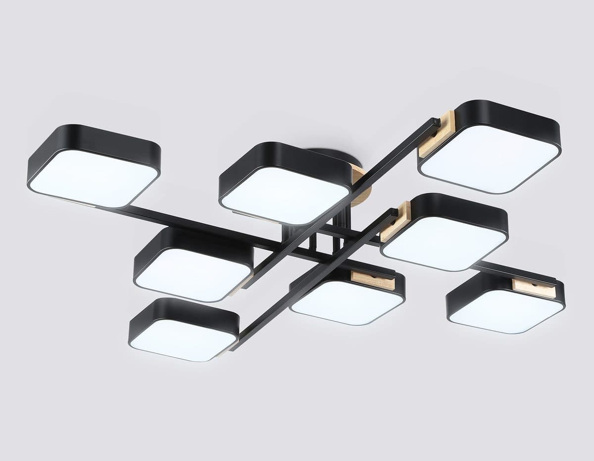 FL4890/8 BK/WD черный/дерево 144W 3000-6000K 960*960*160 (без ПДУ)