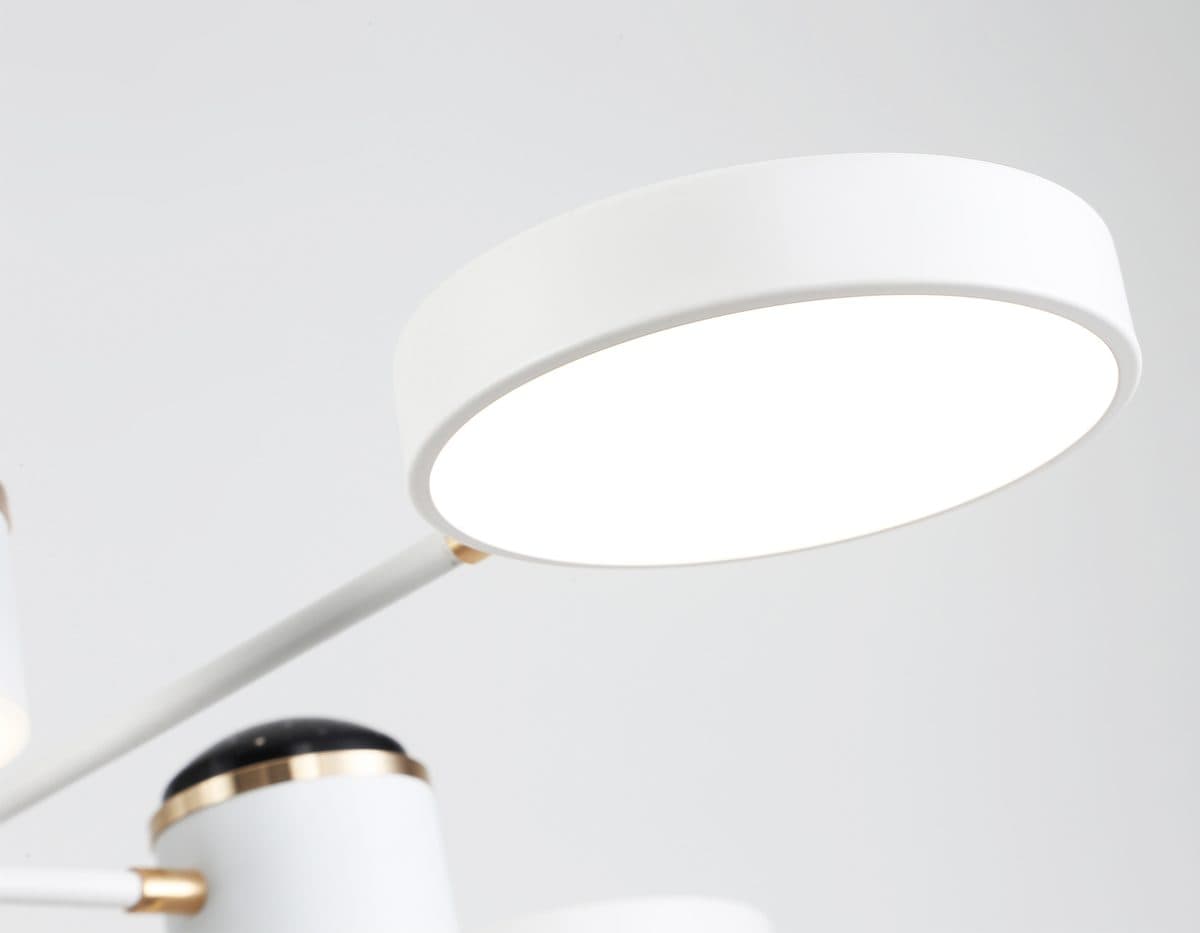 FL51627/9+4 WH/FGD белый/золото 132W 3000-6000K D850*370 (без ПДУ)