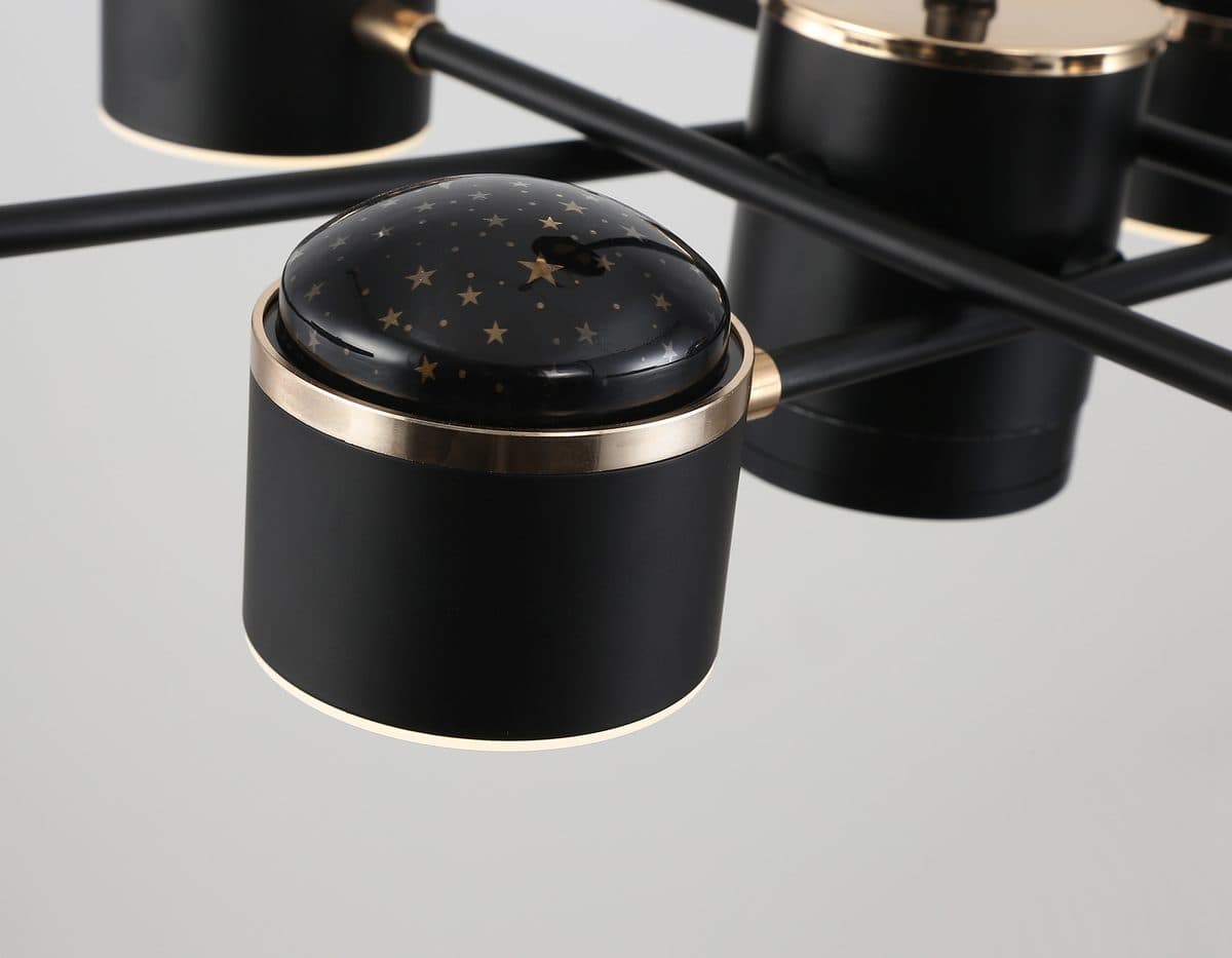 FL51629/9+4 BK/FGD черный/золото 132W 3000-6000K D850*370 (без ПДУ)