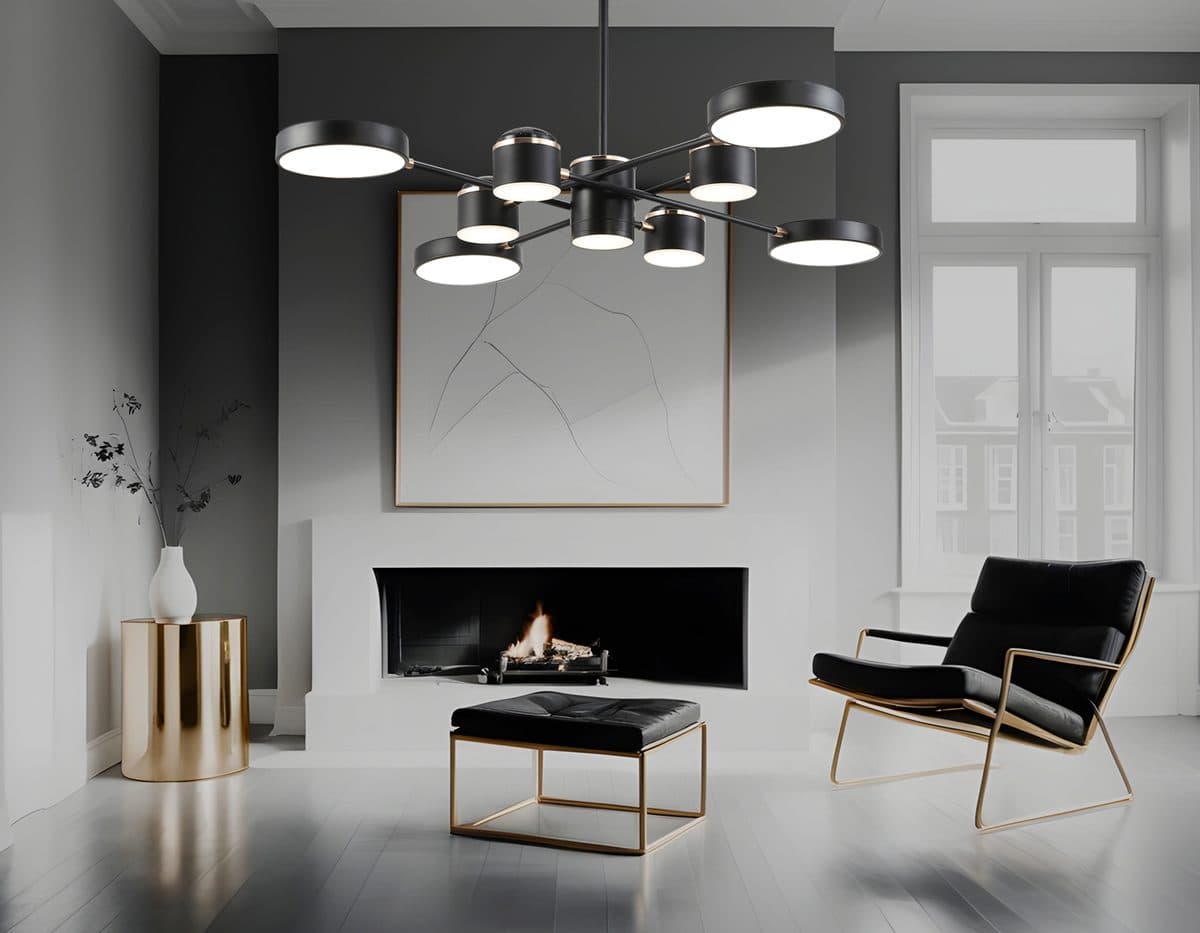 FL51629/9+4 BK/FGD черный/золото 132W 3000-6000K D850*370 (без ПДУ)