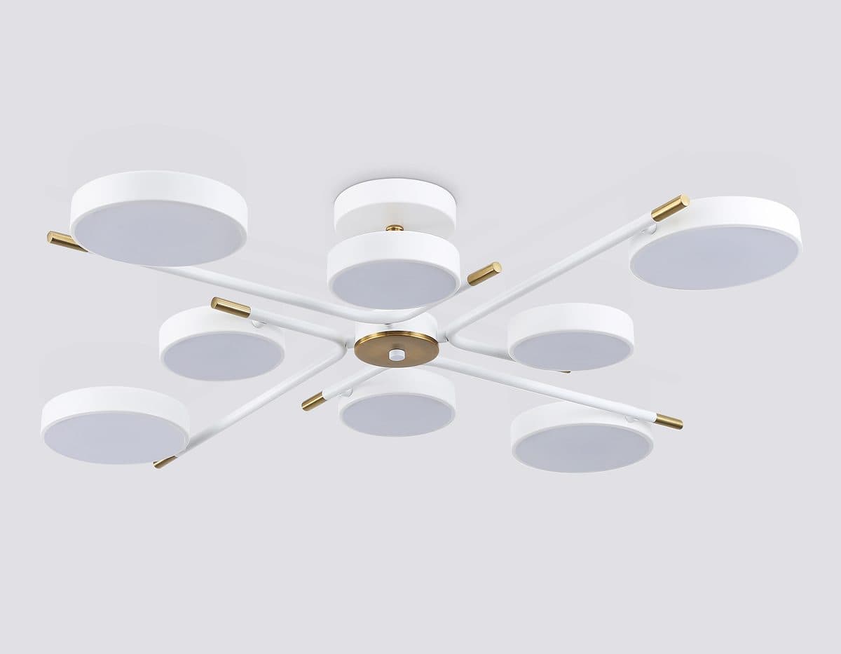 FL516338/8 WH/CP белый/медь 120W 3000-6000K D850*170 (без ПДУ)