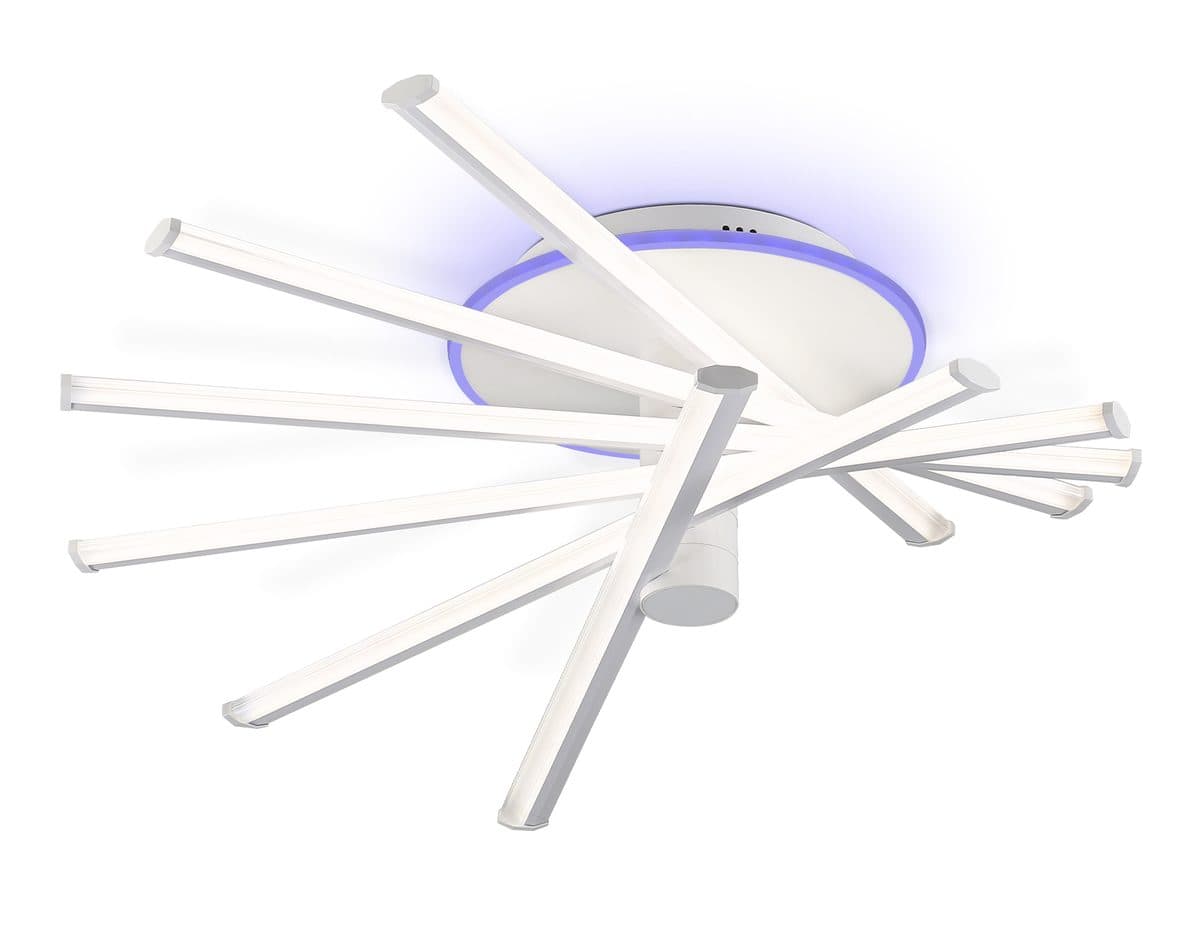 FL6231 WH белый 88W 3000K-6400K+RGB 605*605*200 (ПДУ ИК)