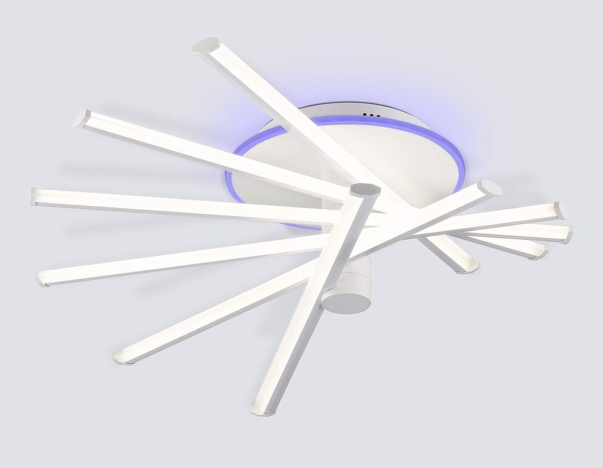 FL6231 WH белый 88W 3000K-6400K+RGB 605*605*200 (ПДУ ИК)