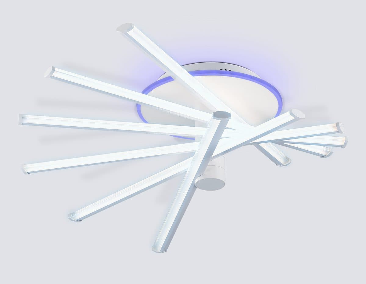 FL6231 WH белый 88W 3000K-6400K+RGB 605*605*200 (ПДУ ИК)