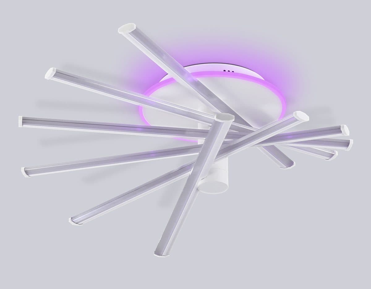 FL6231 WH белый 88W 3000K-6400K+RGB 605*605*200 (ПДУ ИК)