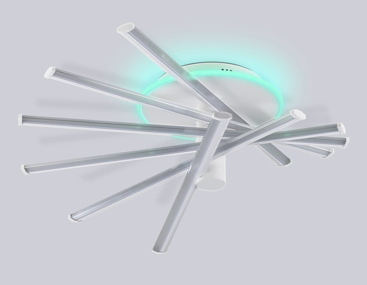 FL6231 WH белый 88W 3000K-6400K+RGB 605*605*200 (ПДУ ИК)