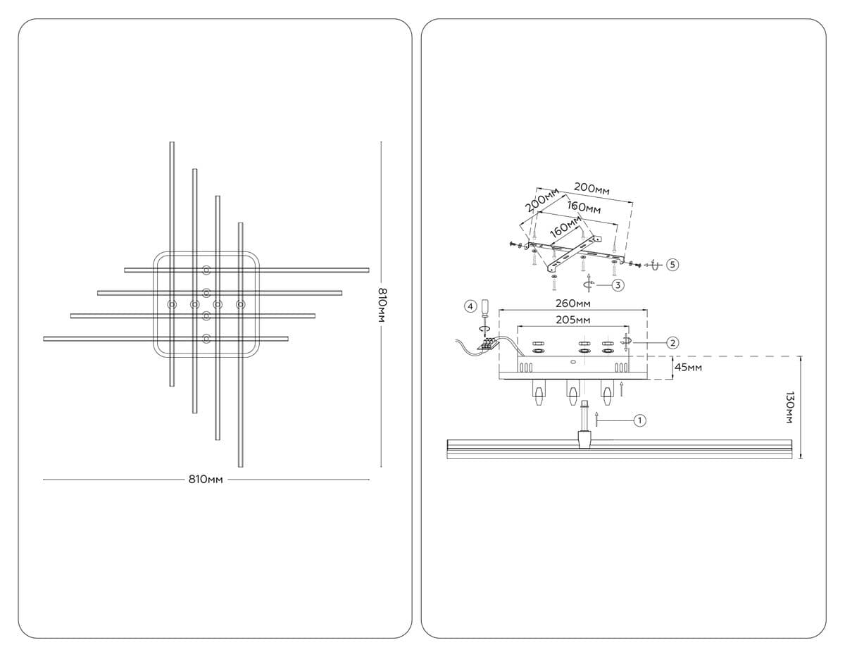 FL6261 WH белый 130W 3000K-6400K 810*810*130 (ПДУ ИК)