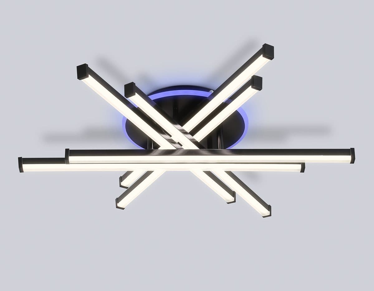 FL6272 BK черный 76W 3000K-6400K+RGB 700*615*135 (ПДУ ИК)