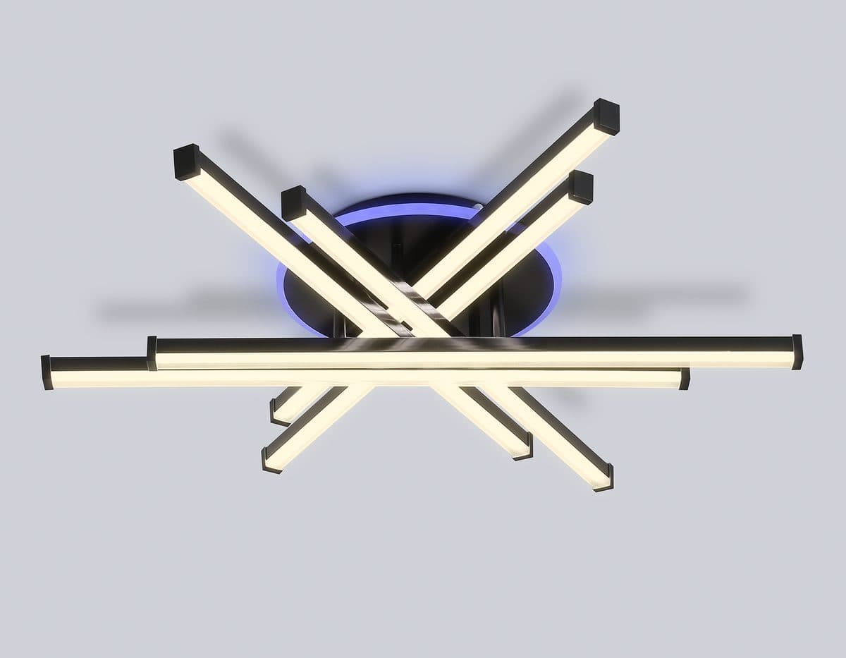 FL6272 BK черный 76W 3000K-6400K+RGB 700*615*135 (ПДУ ИК)