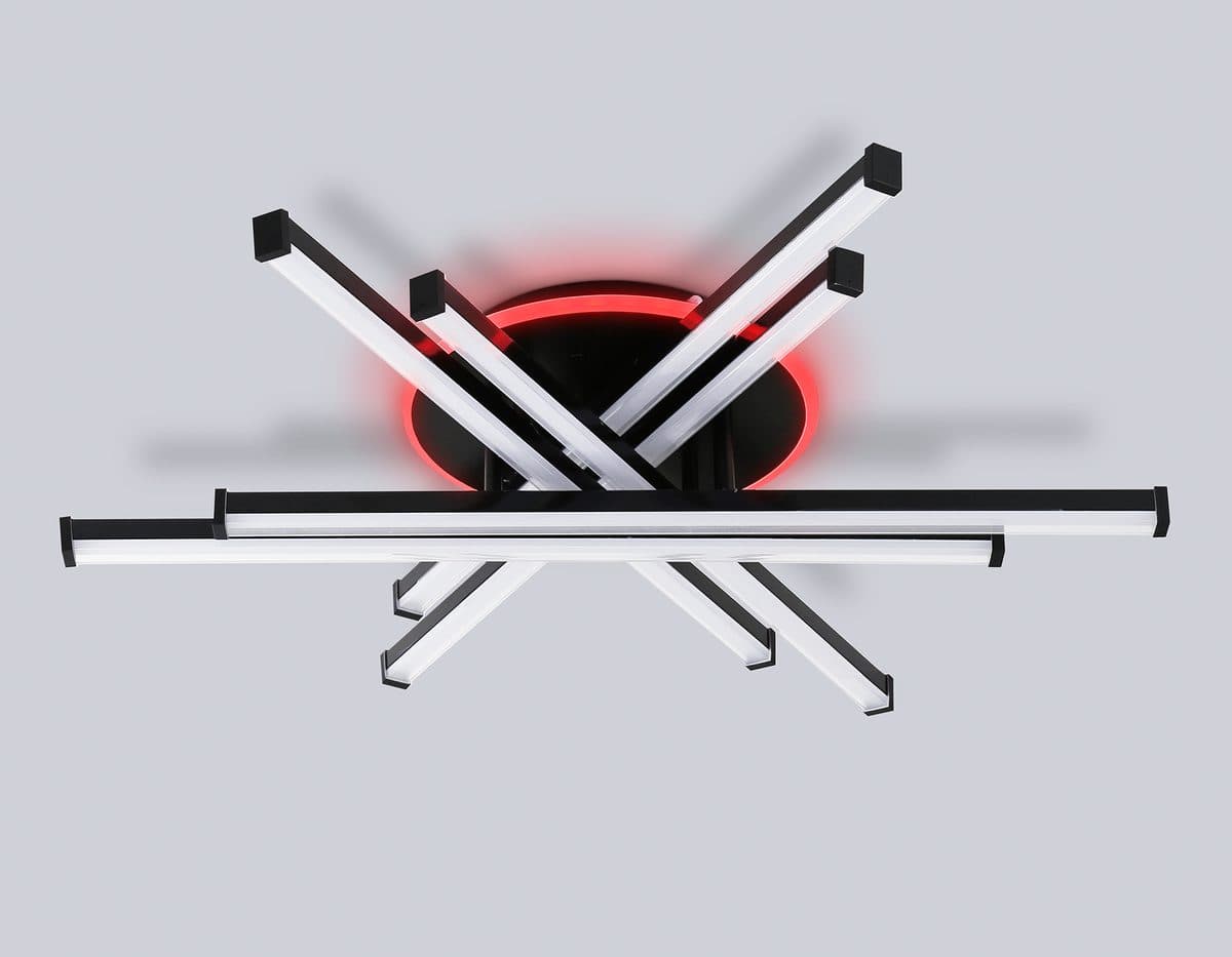 FL6272 BK черный 76W 3000K-6400K+RGB 700*615*135 (ПДУ ИК)