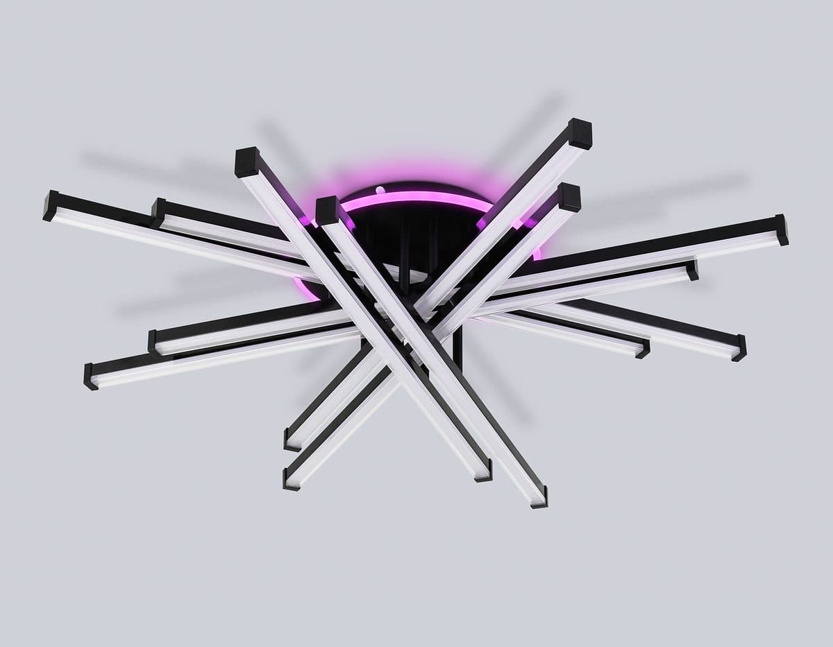 FL6276 BK 119W черный 3000K-6400K+RGB 800*800*165 (ПДУ ИК)