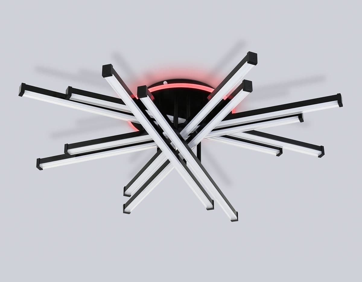 FL6276 BK 119W черный 3000K-6400K+RGB 800*800*165 (ПДУ ИК)