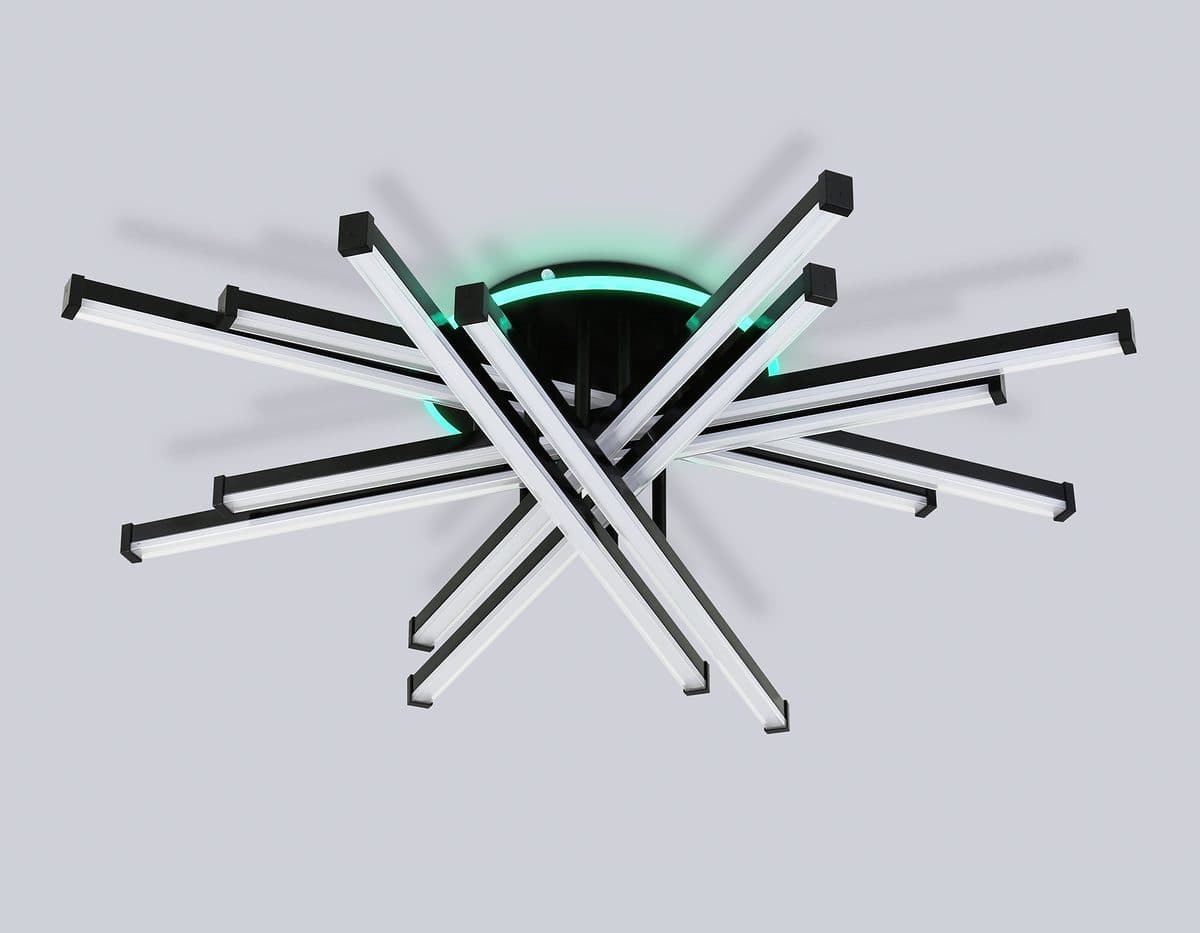 FL6276 BK 119W черный 3000K-6400K+RGB 800*800*165 (ПДУ ИК)