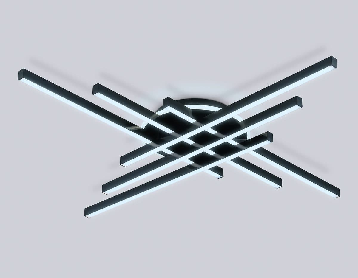 FL6286 BK черный 110W 3000K-6400K 950*950*90 (ПДУ ИК)