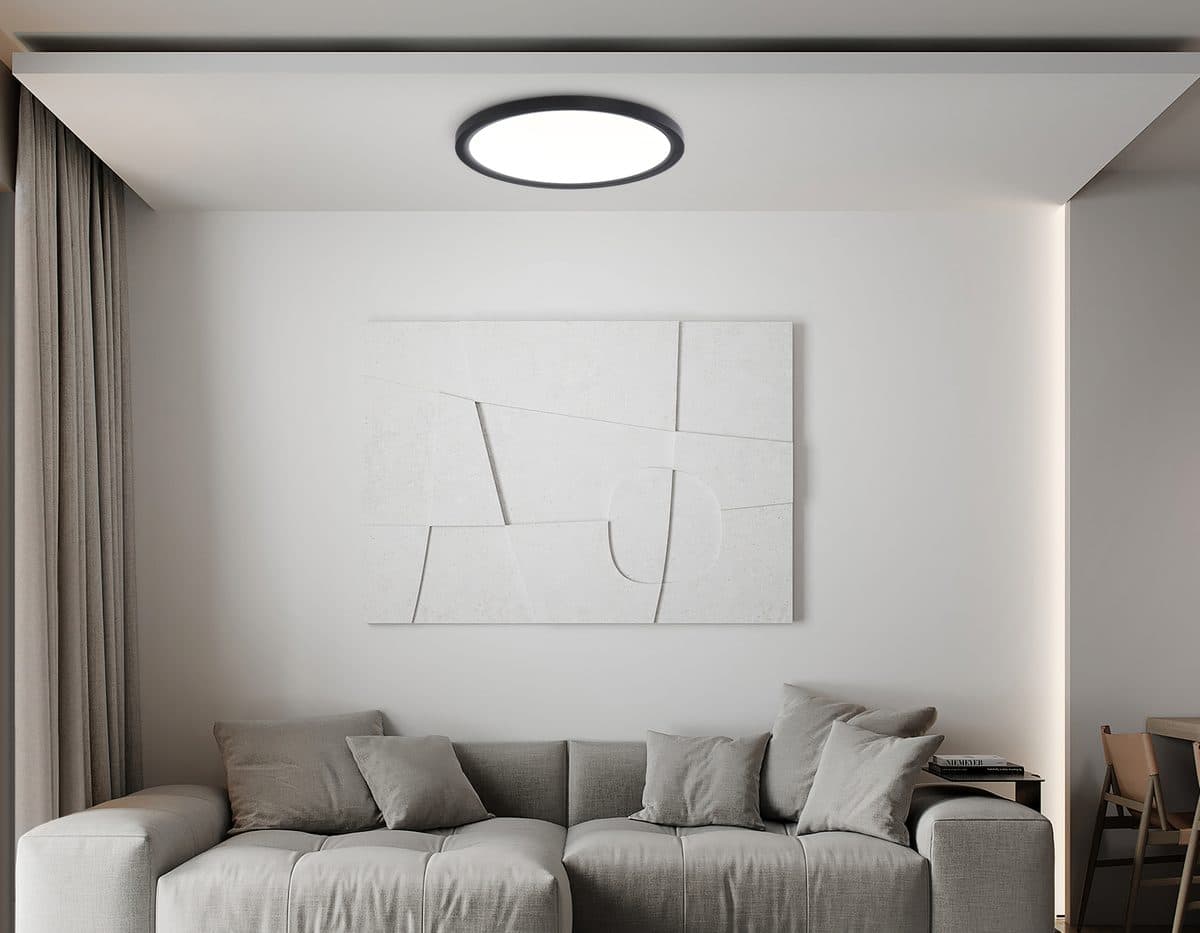 FZ1908 BK черный IP54 35W 3000K-6500K CCT-переключатель D450*25 (Без ПДУ)