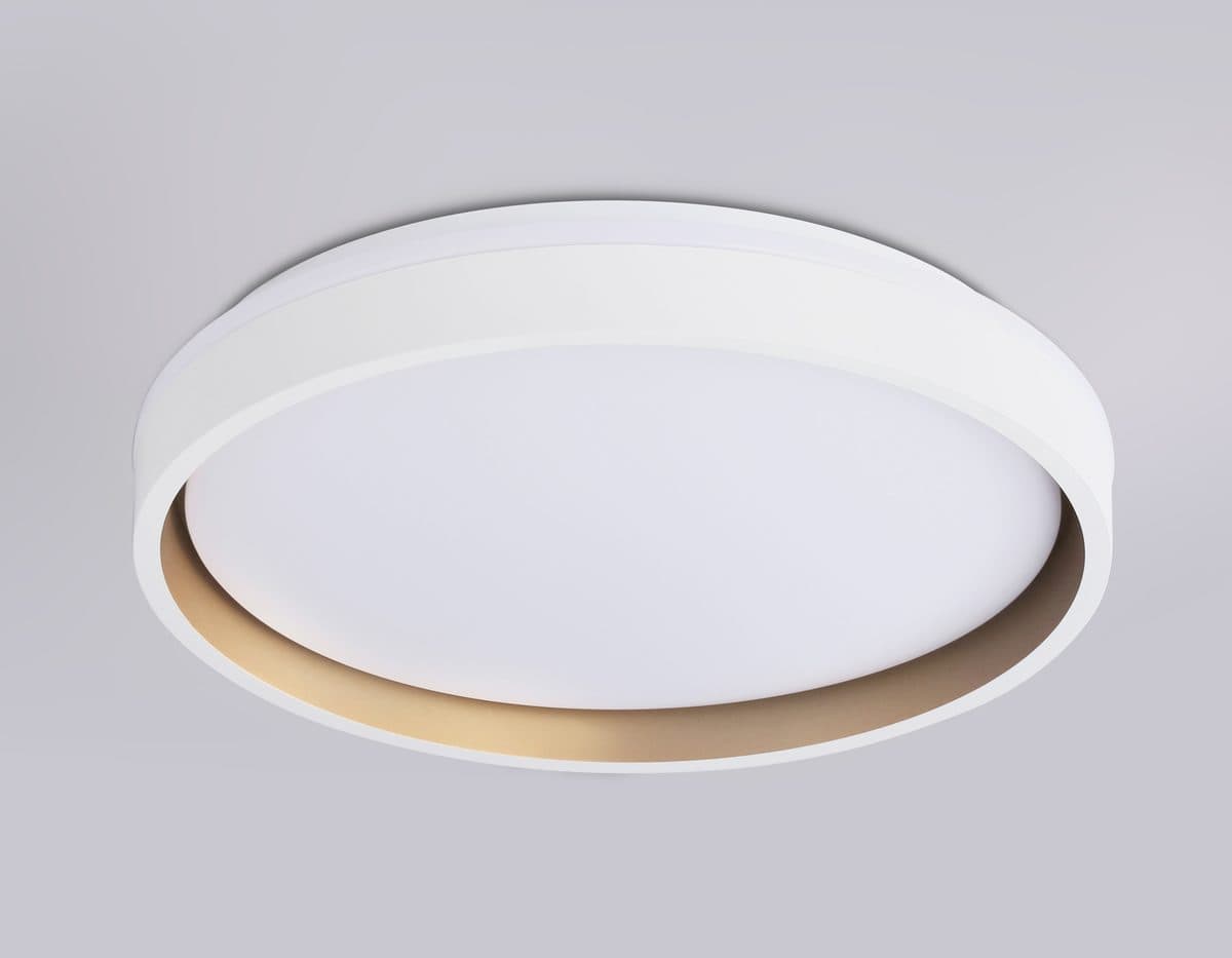 FZ601 WH/GD белый/золото IP20 46W 3000K-6500K+RGB D390*80 (ПДУ ИК)